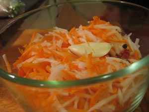 Shredded Carrots and Daikon