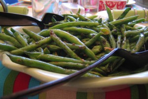 Green beans with lemon and garlic