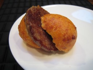 Sausage & Buñuelo Sandwich
