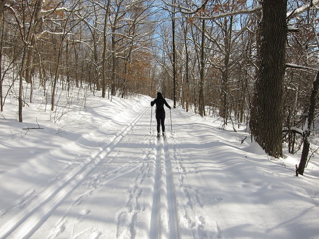 just keep going a cross country skier from behind