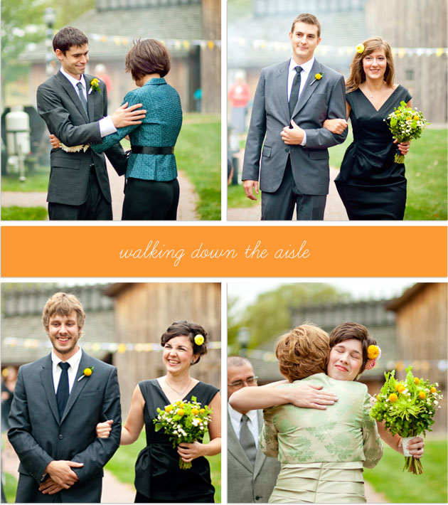 walking down the aisle