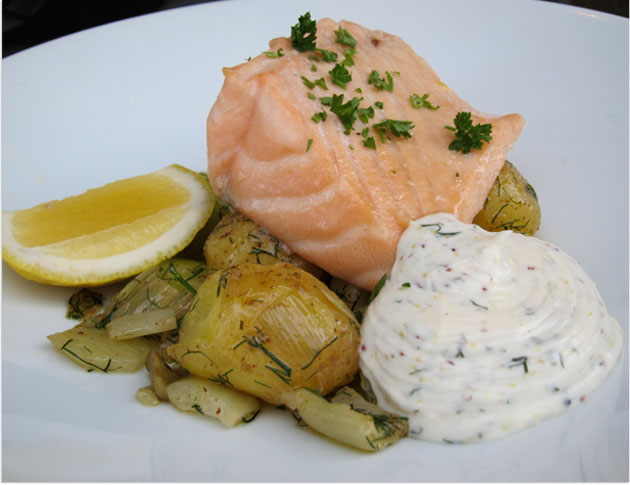 salmon at Rolf's Kök salmon at Rolf's Kök