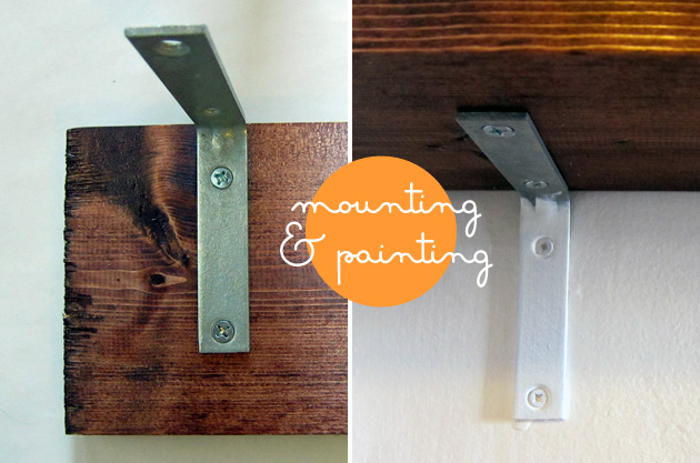 mounting and painting l-bracket shelves