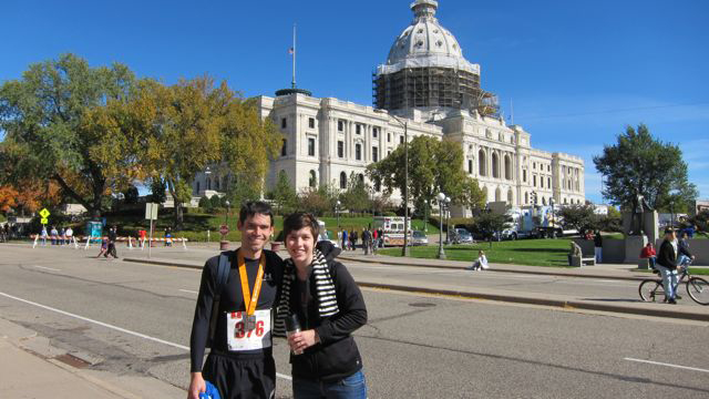 at the capitol after the marathon