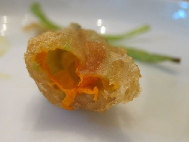 cross section of a fried zucchini flower