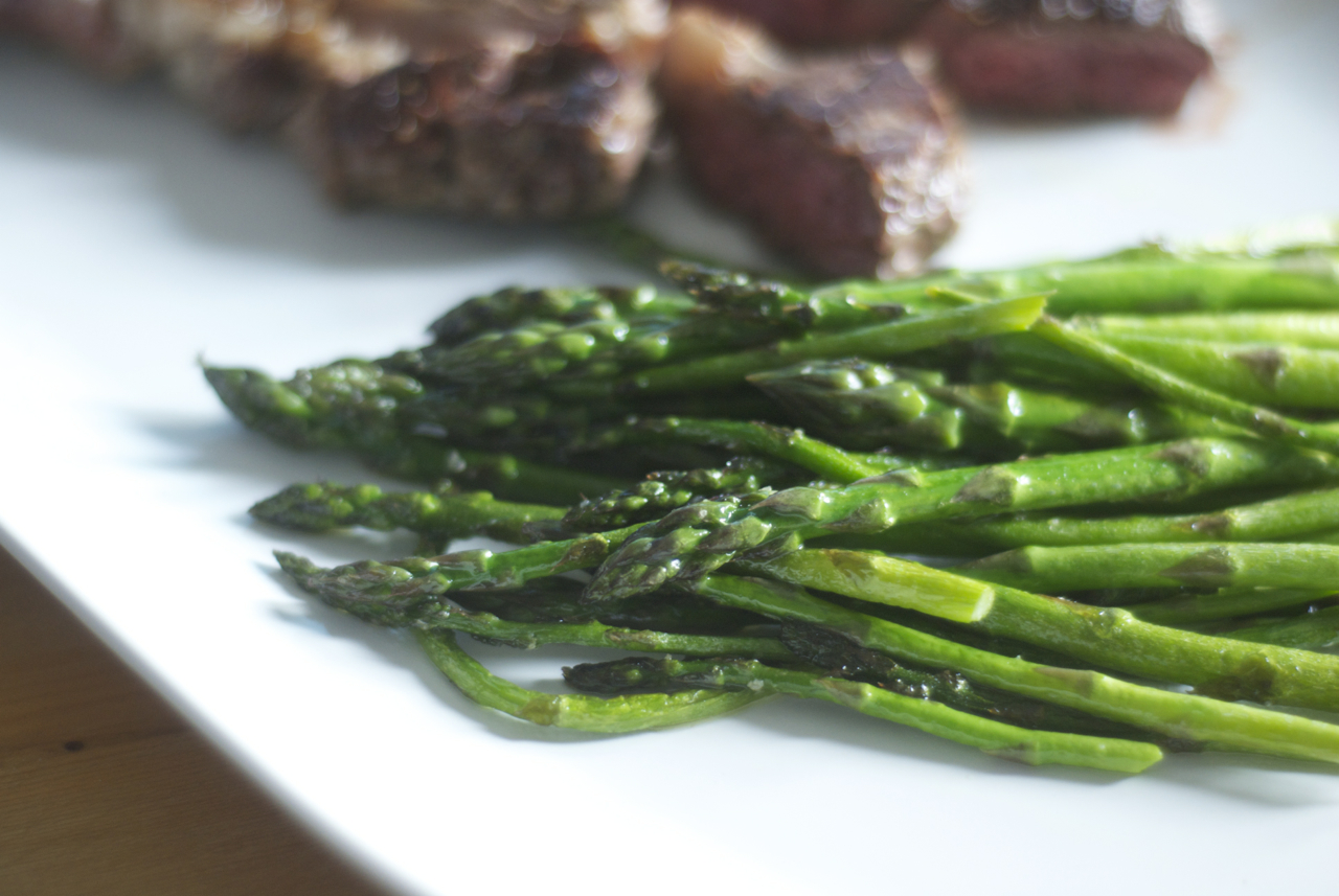 Asparagus and steak